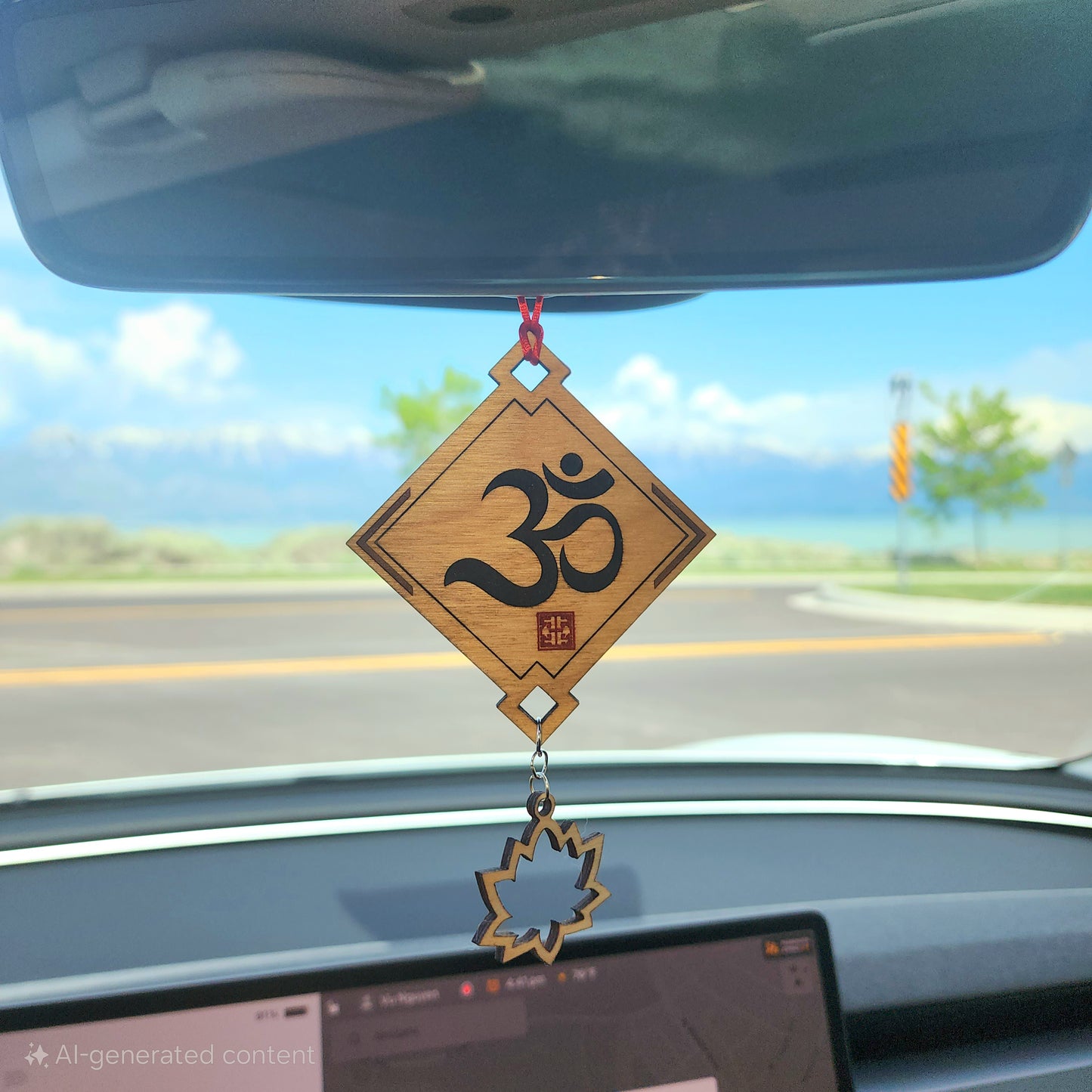 "Om" Sanskrit Car Hanging Ornament